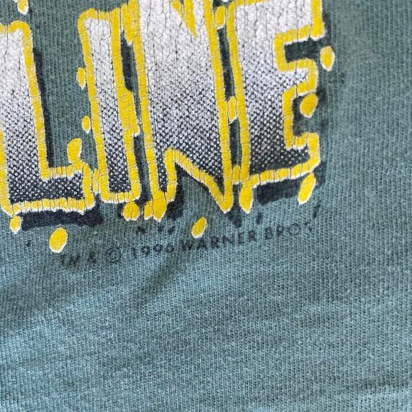 Vintage 90s Tasmanian Devil "Crossing the line" Baseball Jersey MLB Looney Toons - Picture 5 of 7